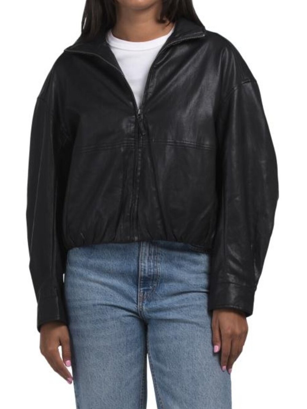 MAX STUDIO LONDON Textured Zip Front Jacket